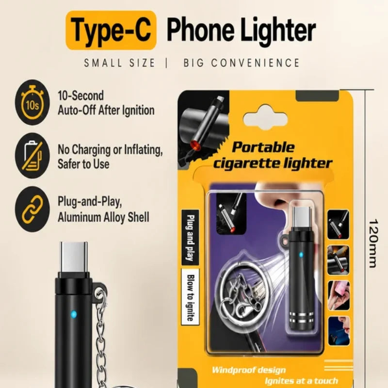1pc Upgrade Type-C Direct Charging Lighter